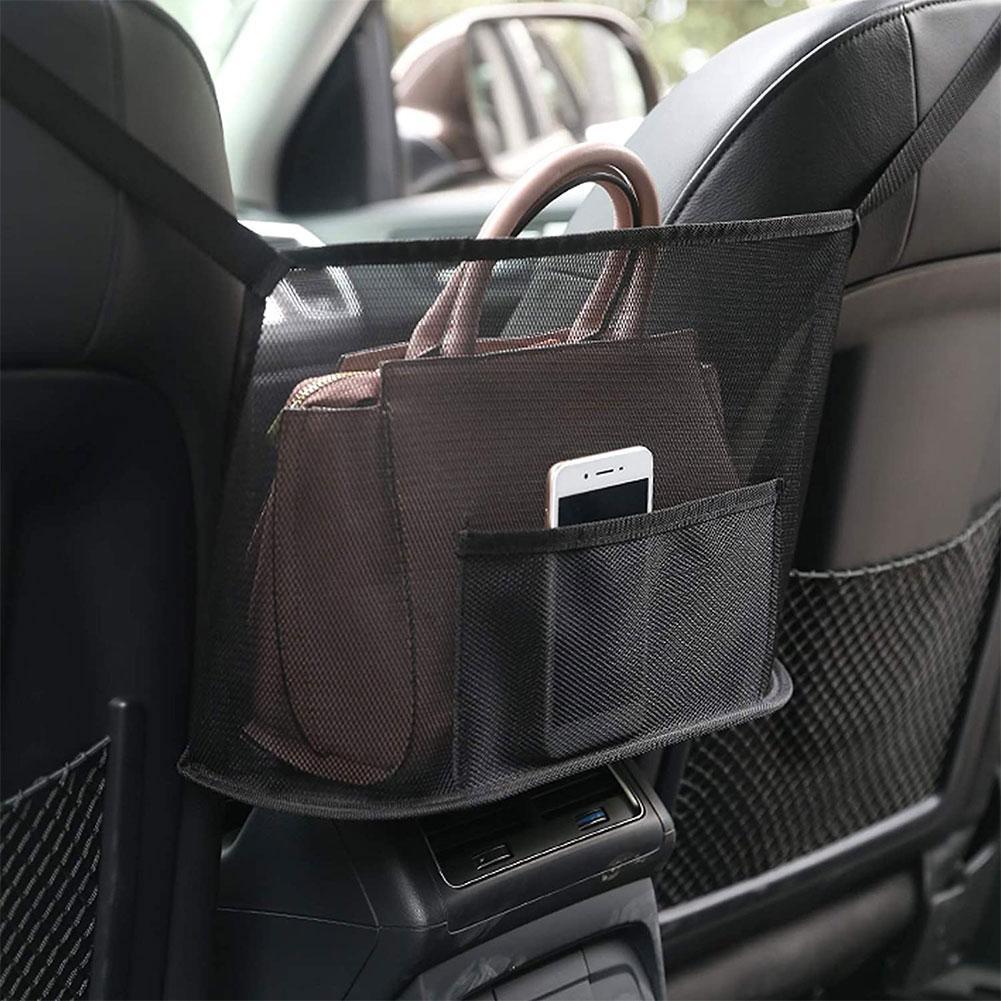 Tech Accessories Bag - 大容量カーシートネットポケット,ハンドバッグホルダー,メッシュバック,収納バッグ,オーガナイザー,カーアクセサリー