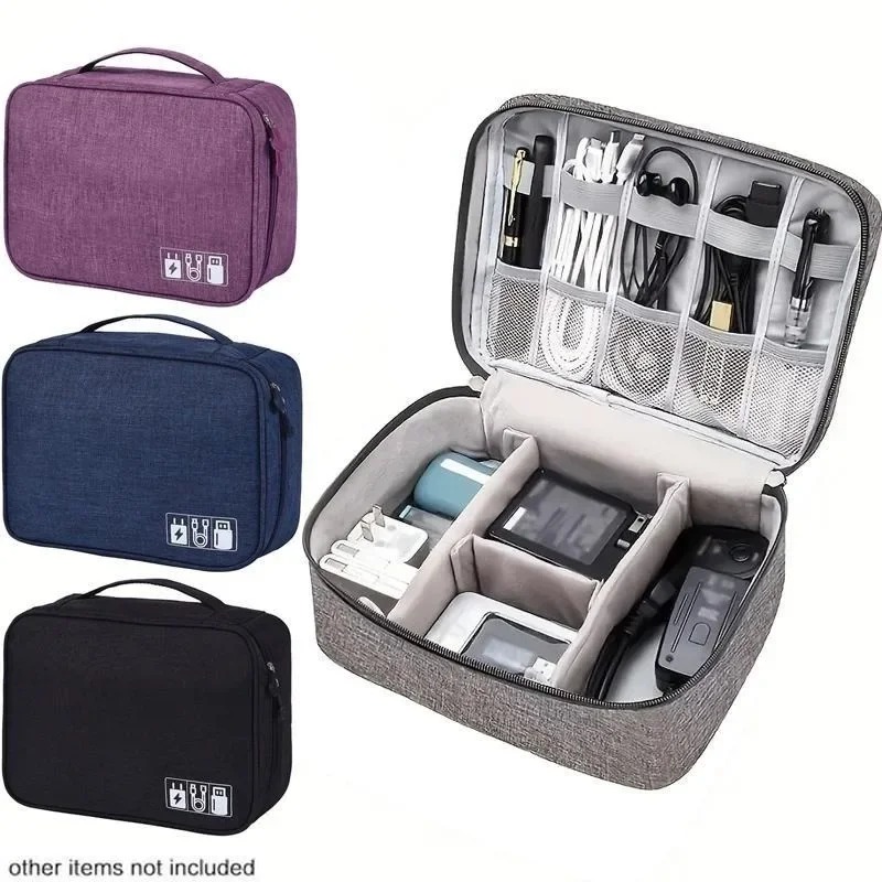 Tech Accessories For Travel - 電子機器オーガナイザー トラベルケース 防水ケーブルオーガナイザーバッグ テックギフト収納バッグ 電話コードやiPad用アクセサリーとして
