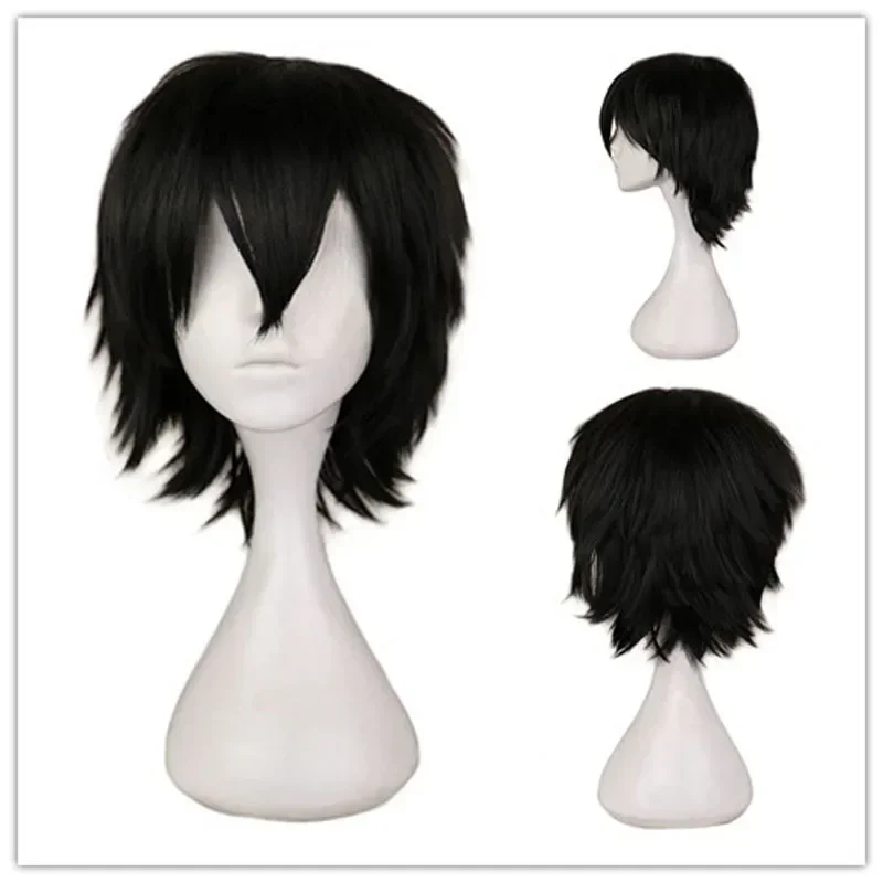 Tech Accessories For Men - QQXCAIW 男性ウィッグ黒、白、紫、ブロンド、赤ショートヘアコスプレアニメ衣装ハロウィンウィッグ人工毛前髪付き男性用