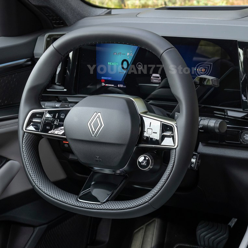 Tech Accessories Hub - 革製車のステアリングホイールカバー ルノー 5 E-Tech 2025 2024