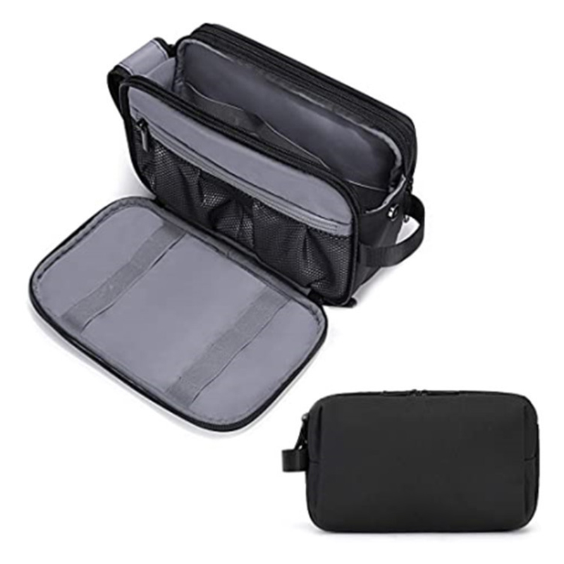 Tech Accessories Travel Case - 耐久性のある防水電子機器オーガナイザーバッグ、ケーブル、充電器、テックアクセサリー用の多ポケットトラベルケース、カジュアルウォッシュバッグ