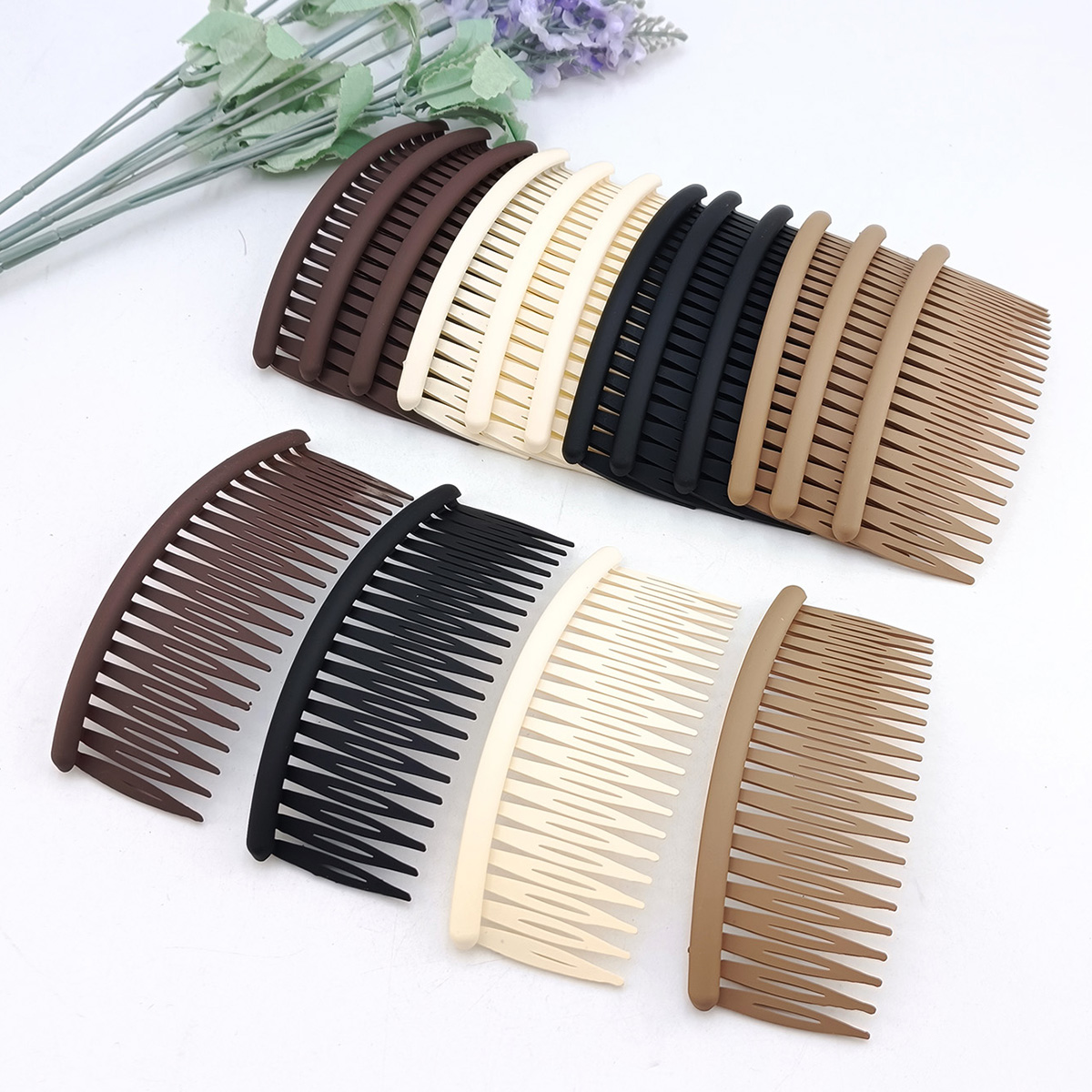 Tech Accessories For Women - 1/12 個女性ヘアコーム大シンプルなヘアピン前髪固定配置壊れ毛ヘッドバンド後頭部コームヘアアクセサリー
