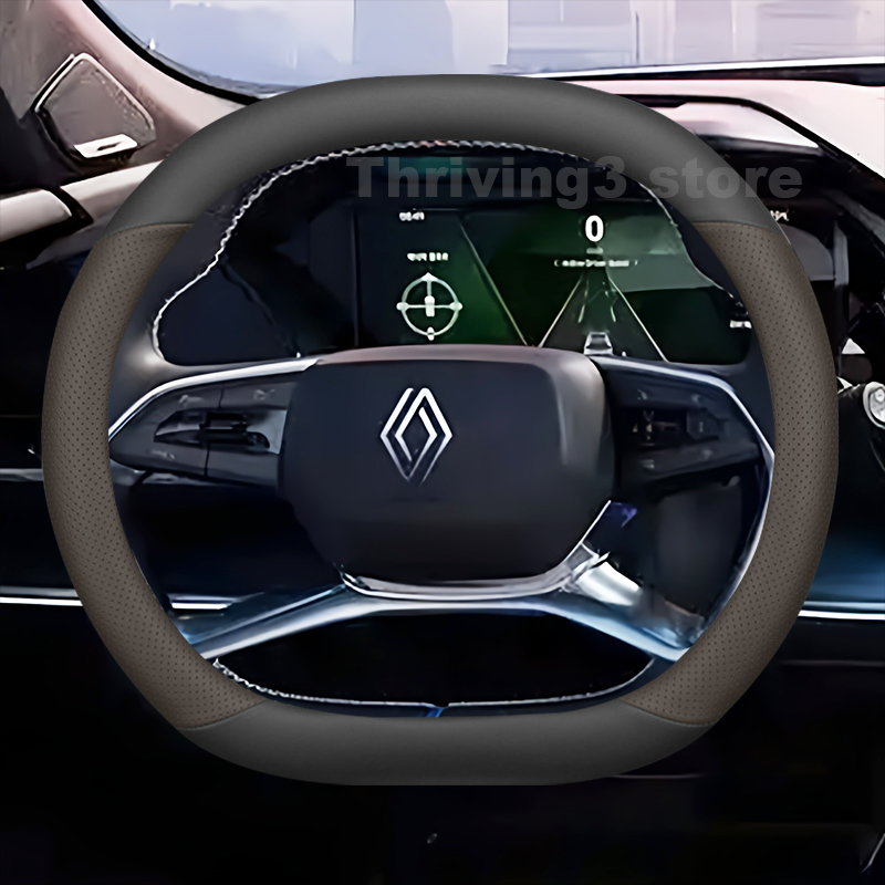 革製車のステアリングホイールカバー新しいルノーフィランテ20 - Tech Accessories Hub のレビューと価格