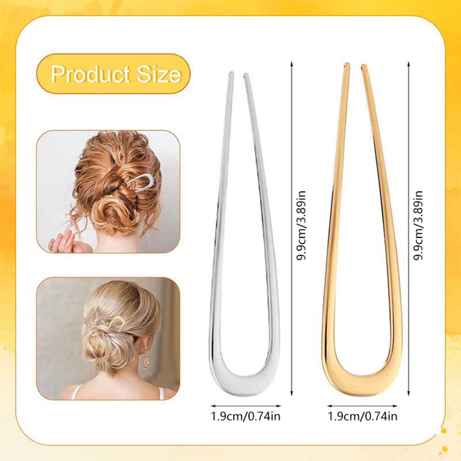 フランス製U字型ヘアピン ヴィンテージメタルヘアフォークステ - Tech Accessories For Women のレビューと価格