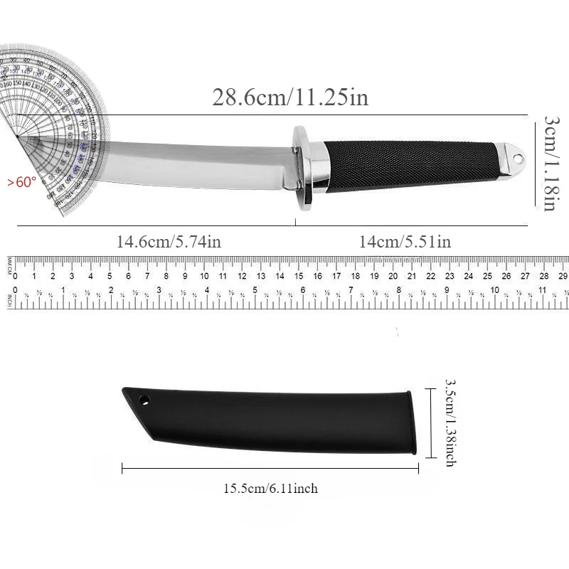 高品質サムライ包丁多目的フルーツナイフステンレス鋼ストレート - High Tech Kitchen Accessories のレビューと価格