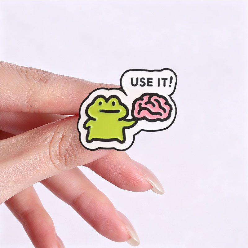 面白いカエルのバッジかわいい漫画エナメルピン仕事オフィスユー - Kawaii Tech Accessories のレビューと価格