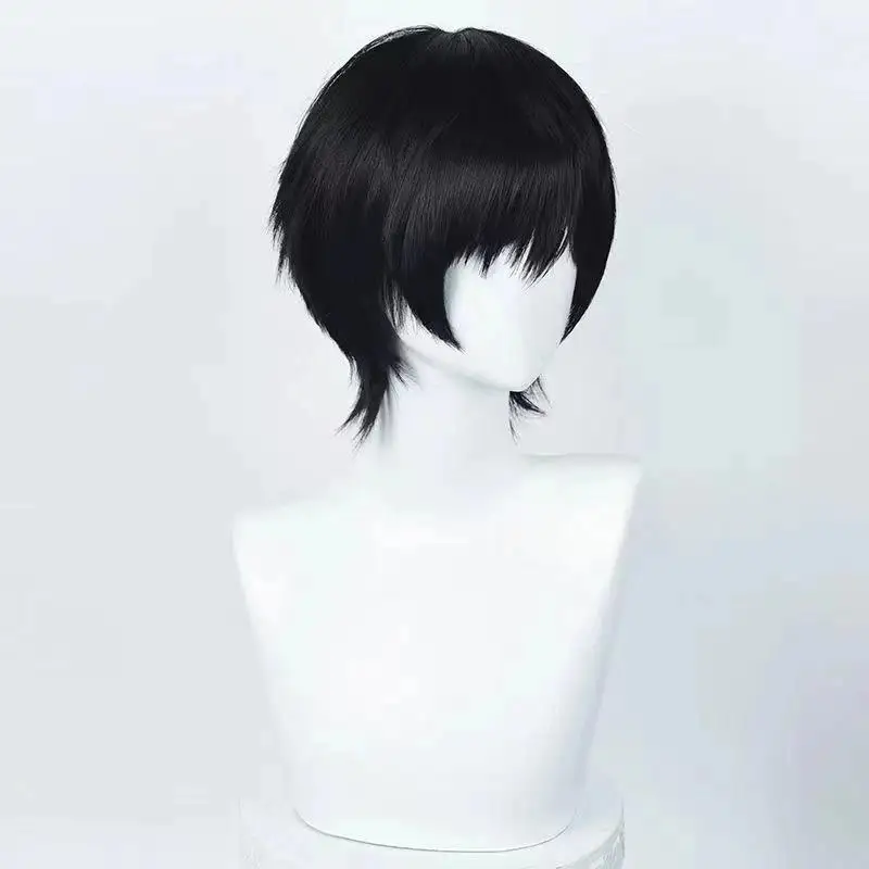 アニメコスプレウィッグ 35 センチメートルショート黒耐熱人 - Tech Accessories For Men のレビューと価格