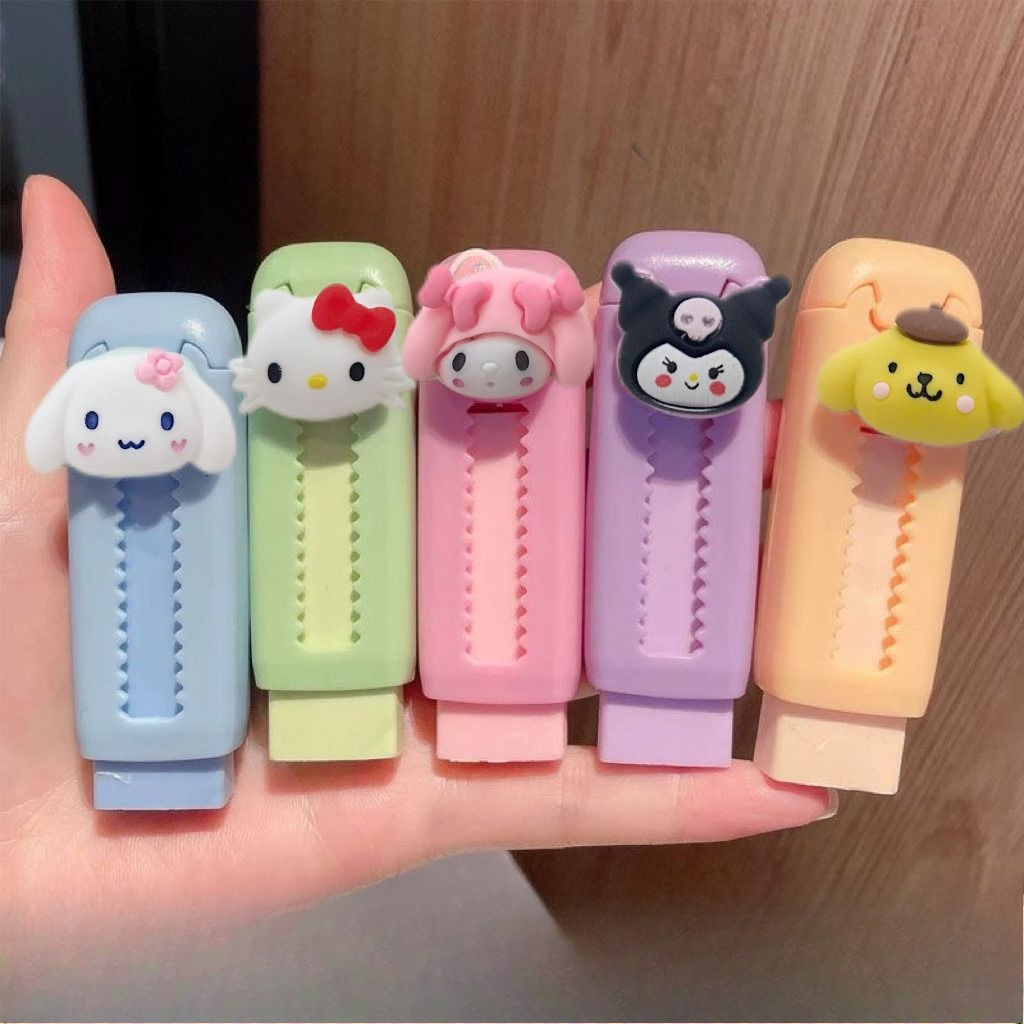 漫画の格納式消しゴムかわいいピンクのウサギのデザインプッシュ - Kawaii Tech Accessories のレビューと価格