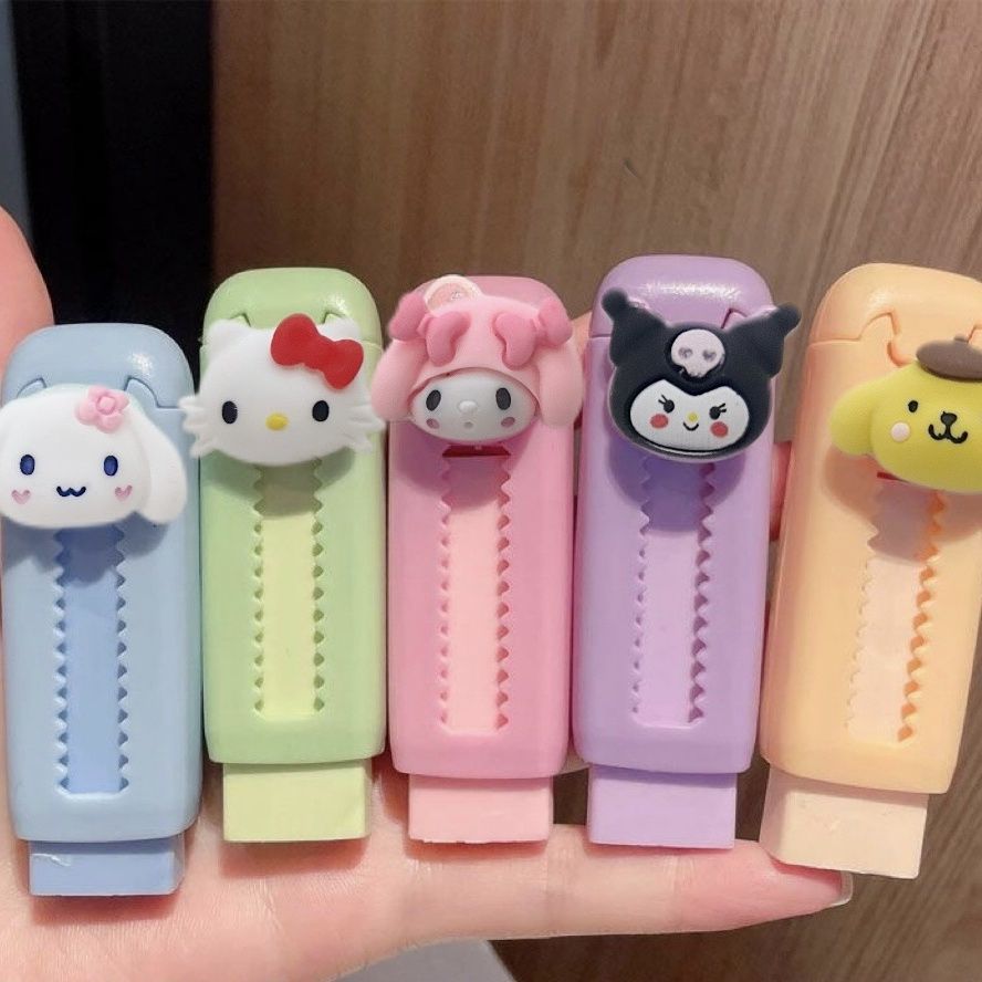 漫画の格納式消しゴムかわいいピンクのウサギのデザインプッシュ - Kawaii Tech Accessories のレビューと価格