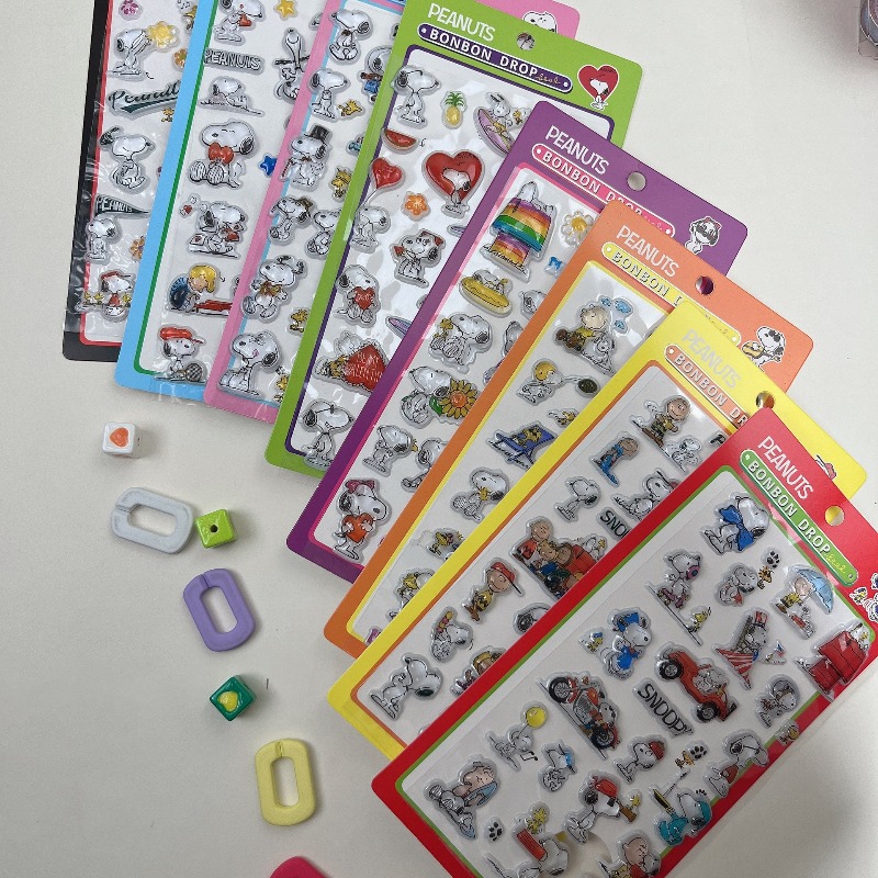 8 個かわいいスヌーピー漫画 3D レリーフ漫画アニメステッ - Tech Office Accessories のレビューと価格