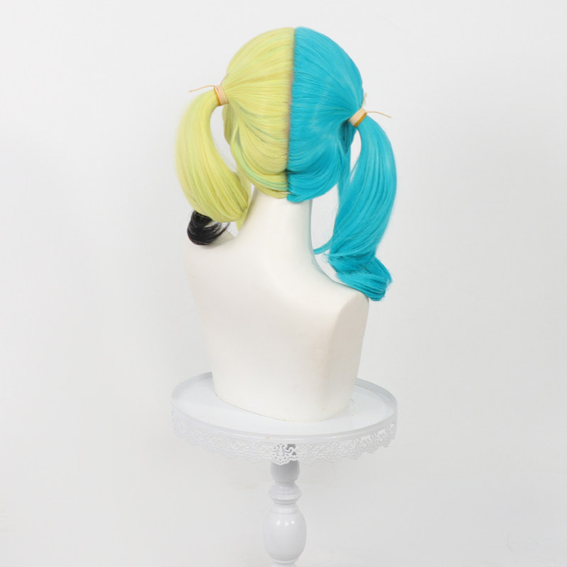 アニメカナリコスプレウィッグ耐熱黄緑ピグテール女性人工毛ハロ - Tech Accessories For Women のレビューと価格