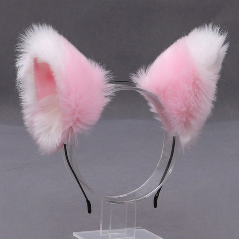 ふわふわキツネ猫耳ぬいぐるみヘッドバンドソフト毛皮のようなヘ - Tech Accessories For Women のレビューと価格