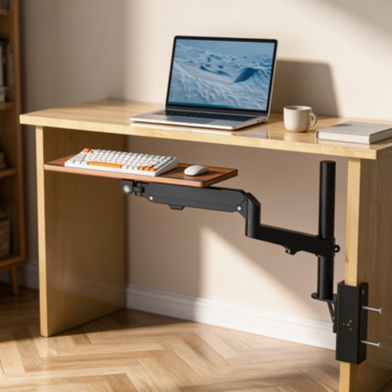 デスク下のスペースを節約するキーボードトレイ オフィス用タイ - Tech Table Accessories のレビューと価格
