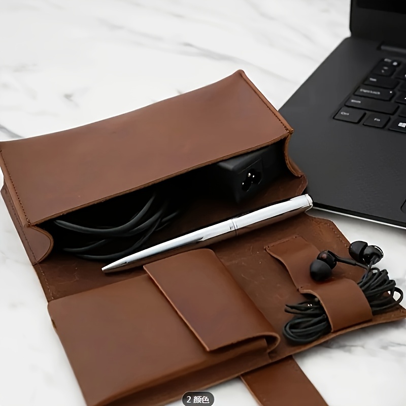 PUレザー製多機能オーガナイザー-ポータブルテックスクールア - Tech Accessories Travel Case のレビューと価格