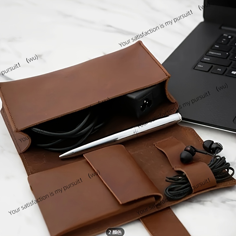 1pc PUレザーマルチコンパートメントオーガナイザー-ケー - Tech Accessories Travel Case のレビューと価格