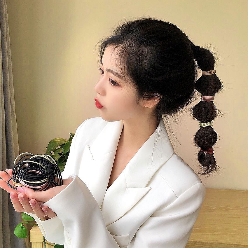 100 ピース/セットヘアネクタイ弾性ゴムバンド女性男性薄毛 - Tech Accessories For Men のレビューと価格