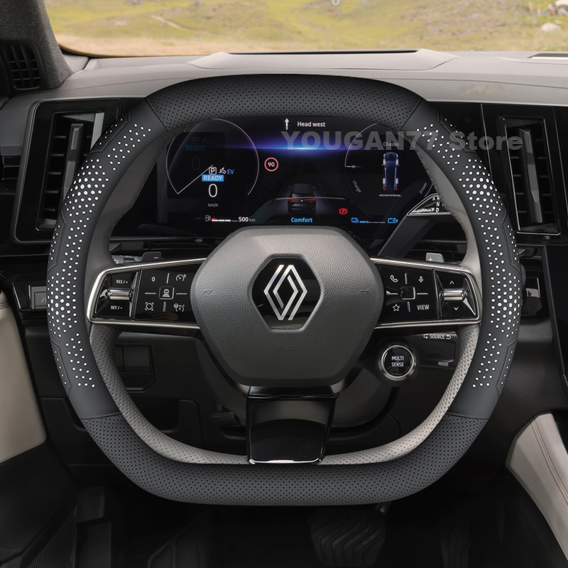 革製車のステアリングホイールカバー ルノー 5 E-Tech - Tech Accessories Hub のレビューと価格