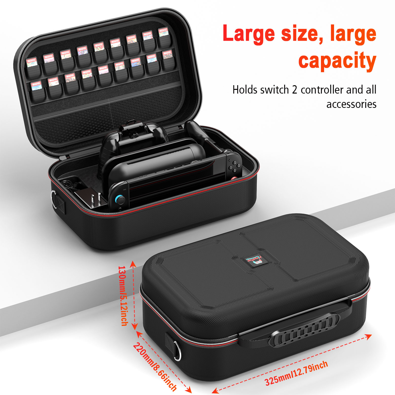 Switch 2に適した大容量の正方形収納バッグ。 携帯用旅 - Tech Accessories Bag のレビューと価格