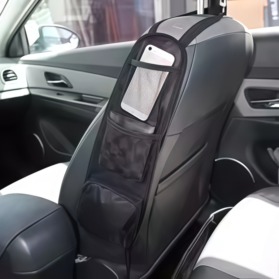 カーシートオーガナイザーポーチ - 水筒、携帯電話、必需品用 - Tech Accessories Bag のレビューと価格