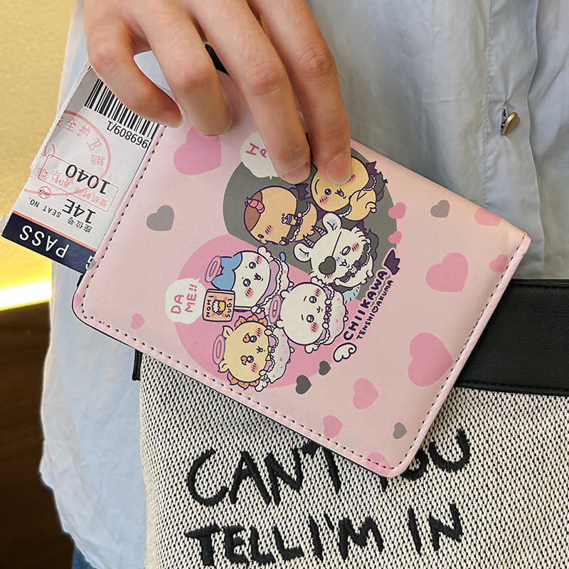 ちいかわかわいいキャラクターズプリントPUパスポートカバー耐 - Kawaii Tech Accessories のレビューと価格
