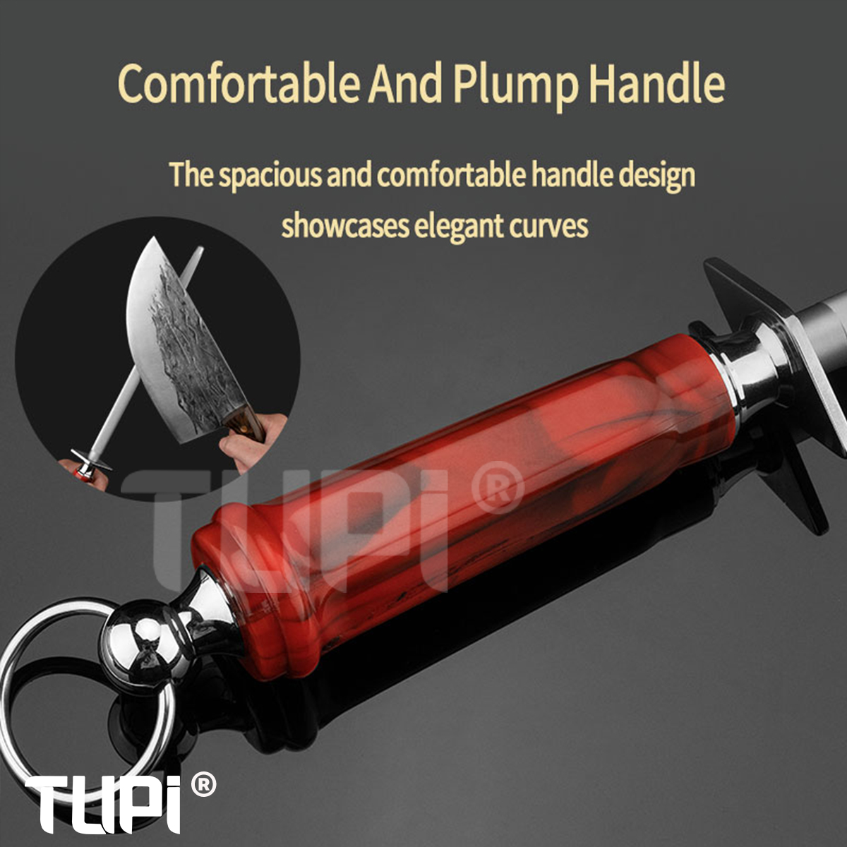 TUPI ホーニングロッド プロのシェフ用ナイフ研ぎ棒 快適 - High Tech Kitchen Accessories のレビューと価格