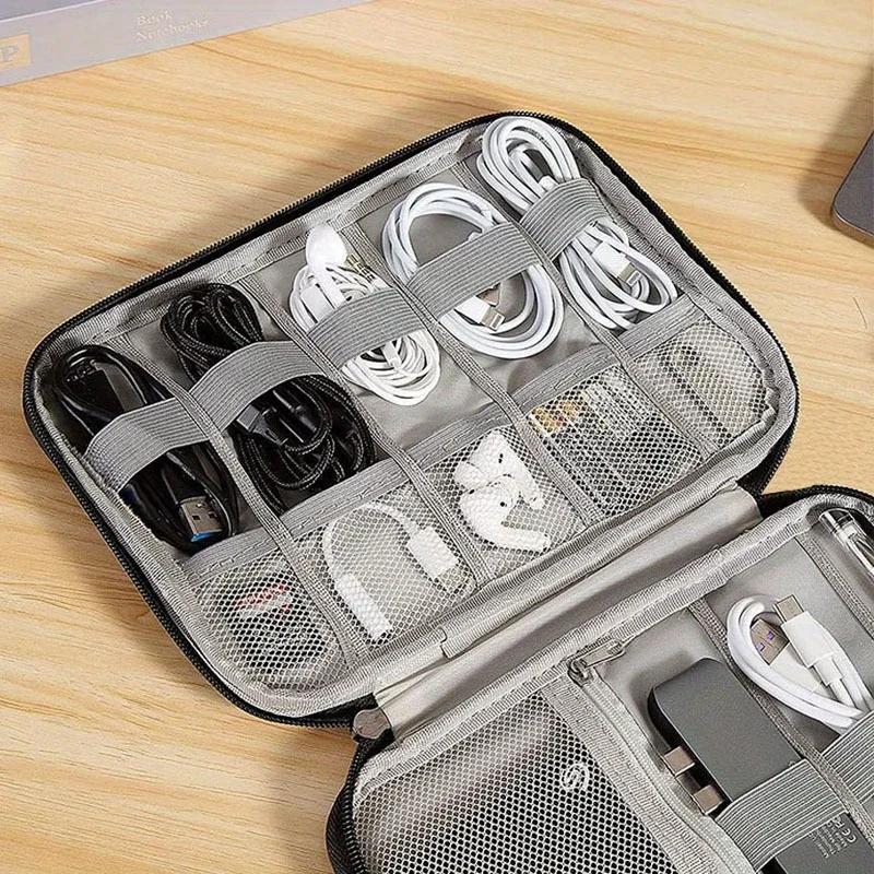 1パックポータブル電子機器アクセサリー収納バッグ、多ポケット - Tech Accessories Travel Case のレビューと価格