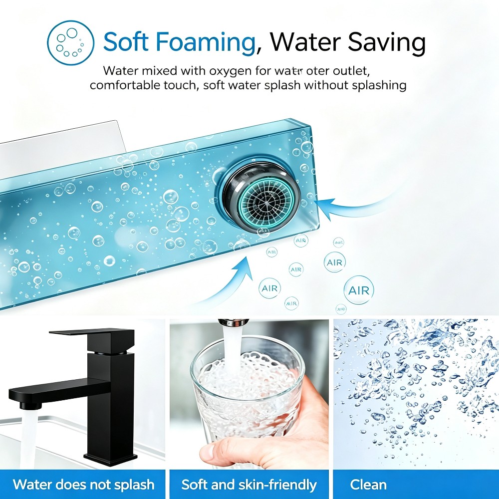 1 PC ABS 高品質ブラックバスルーム蛇口、温水および冷 - High Tech Kitchen Accessories のレビューと価格