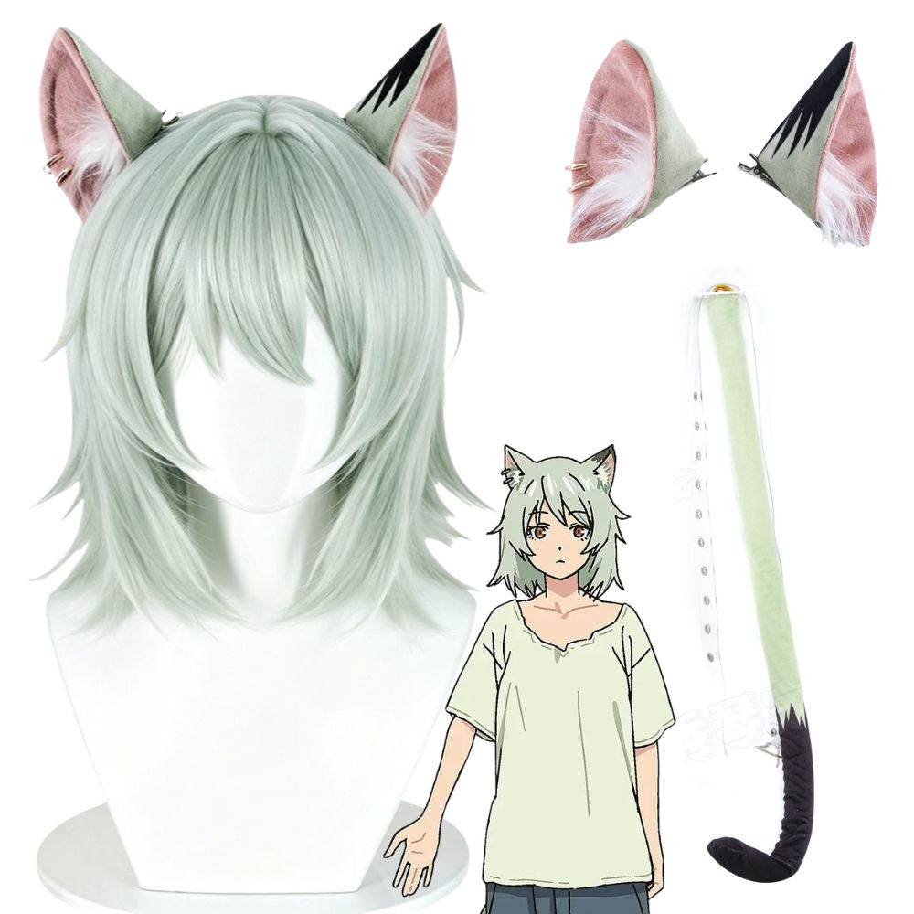 チェーンスモーカー猫矢尾子コスプレウィッグ混合ふわふわ繊維毛 - Tech Accessories For Men のレビューと価格