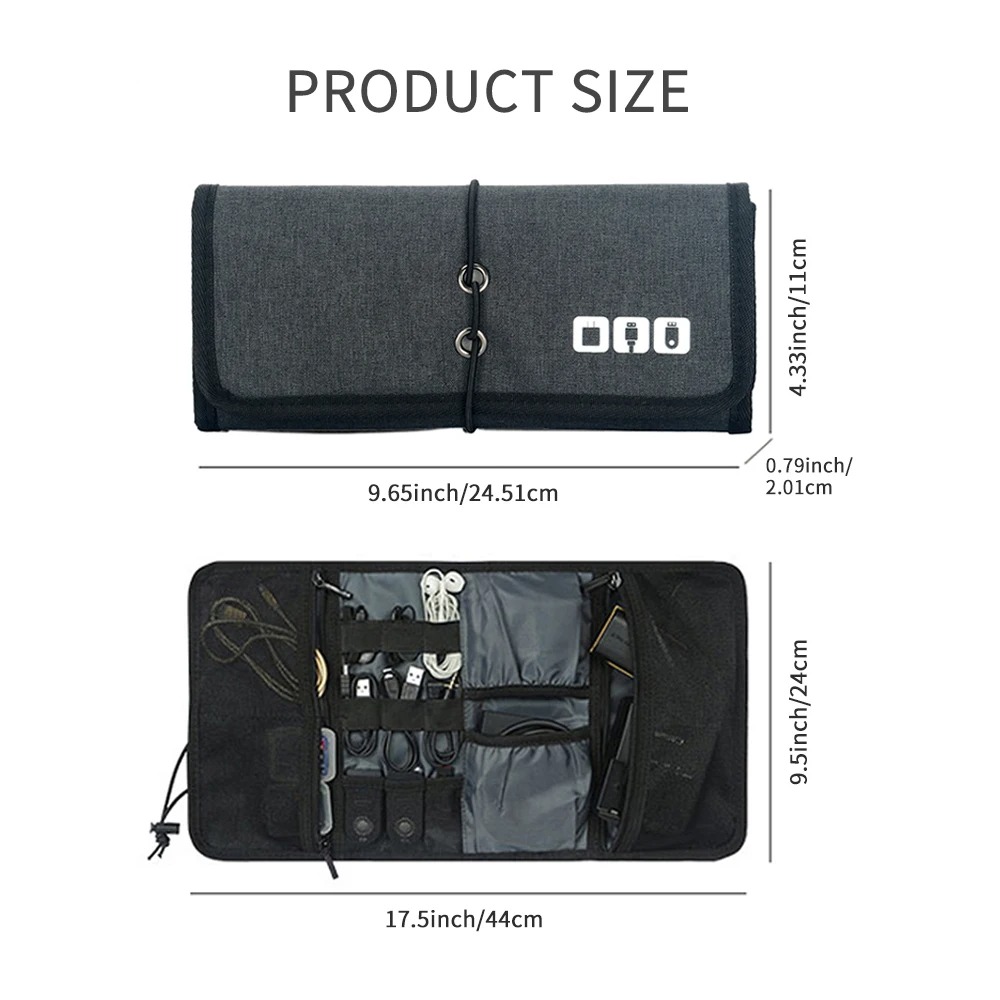 電子オーガナイザーコードポーチ、トラベルケーブル、充電器、電 - Tech Accessories Travel Case のレビューと価格