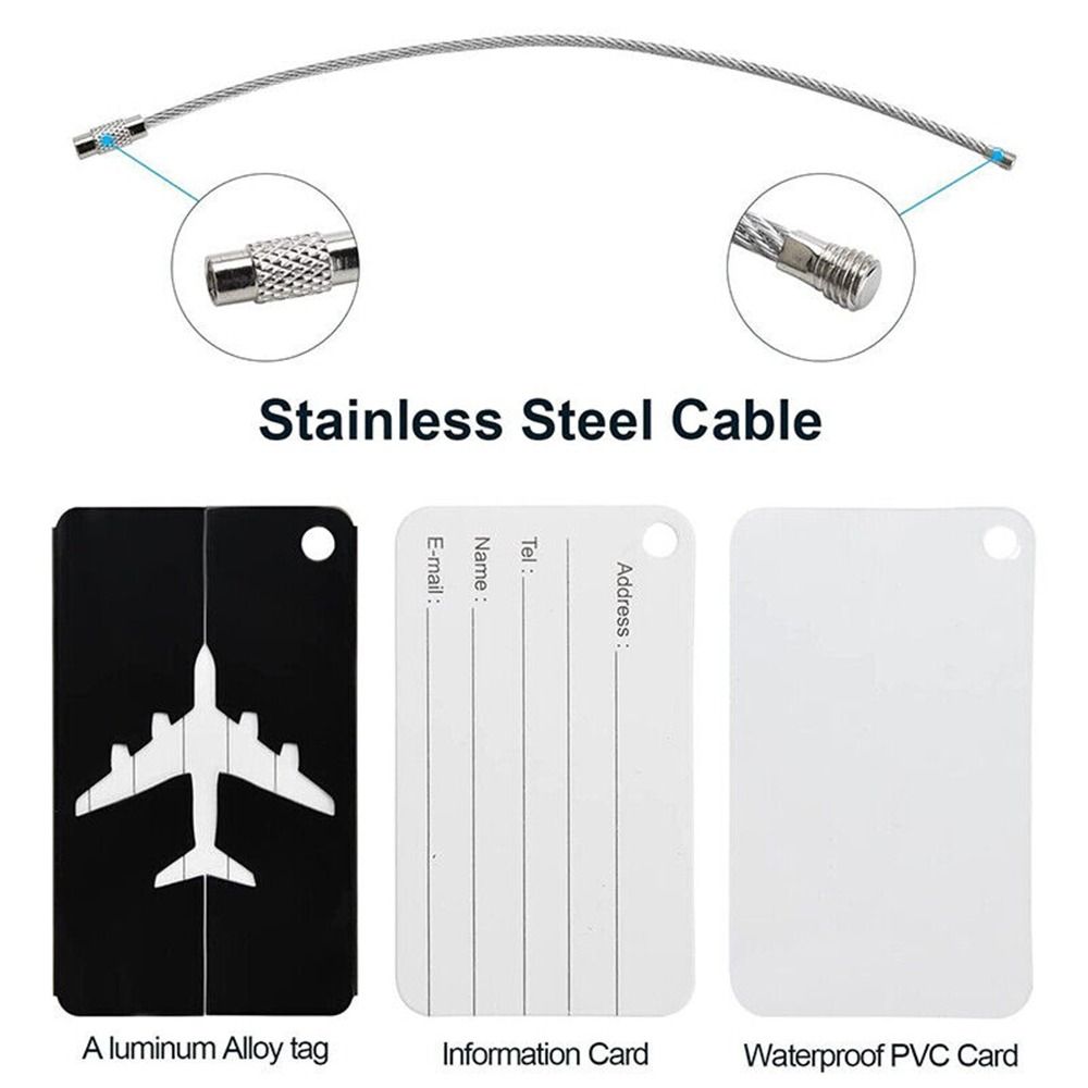トラベルバッグ用の再利用可能なアルミニウム製ラゲッジタグ,収 - Tech Accessories For Travel のレビューと価格